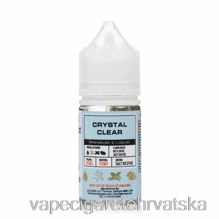 Vape Cigarete Crystal Clear - Bsx Soli Serije - 30ml 30mg
